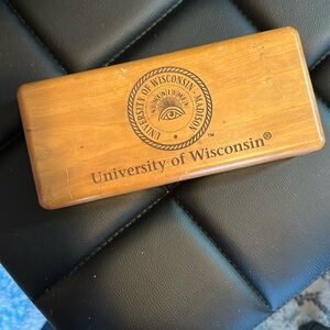 University of Wisconsin wooden box